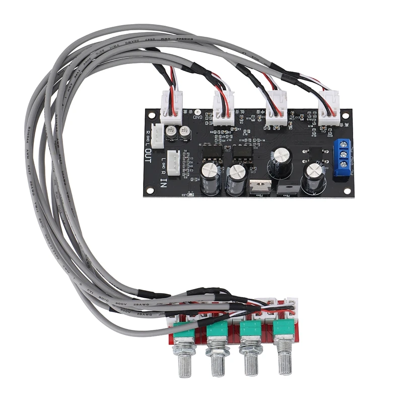

NE5532 Amplifier Tone Preamp Board Treble Bass Midrange Volume Tone Control Adjustment Pre-Amplifier