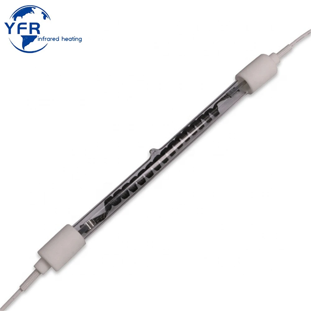 500MM 1KW 1500W Short Wave Carbon Fiber Quartz Tube IR Infrared Heating Element Radiant Heating Lamp for Drying Machine
