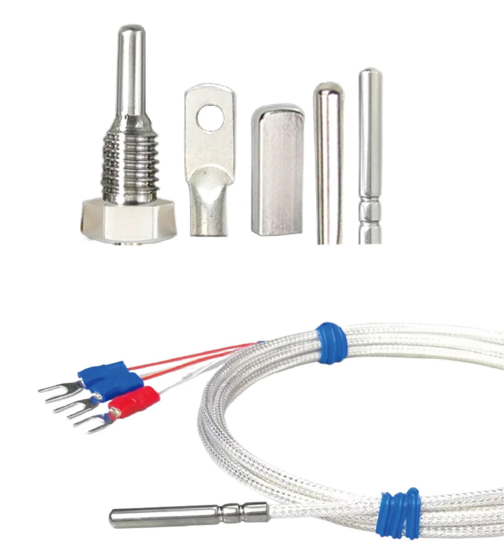 PT100 Temperature Sensor RTD Temperature Probe Waterproof Stainless Steel High P
