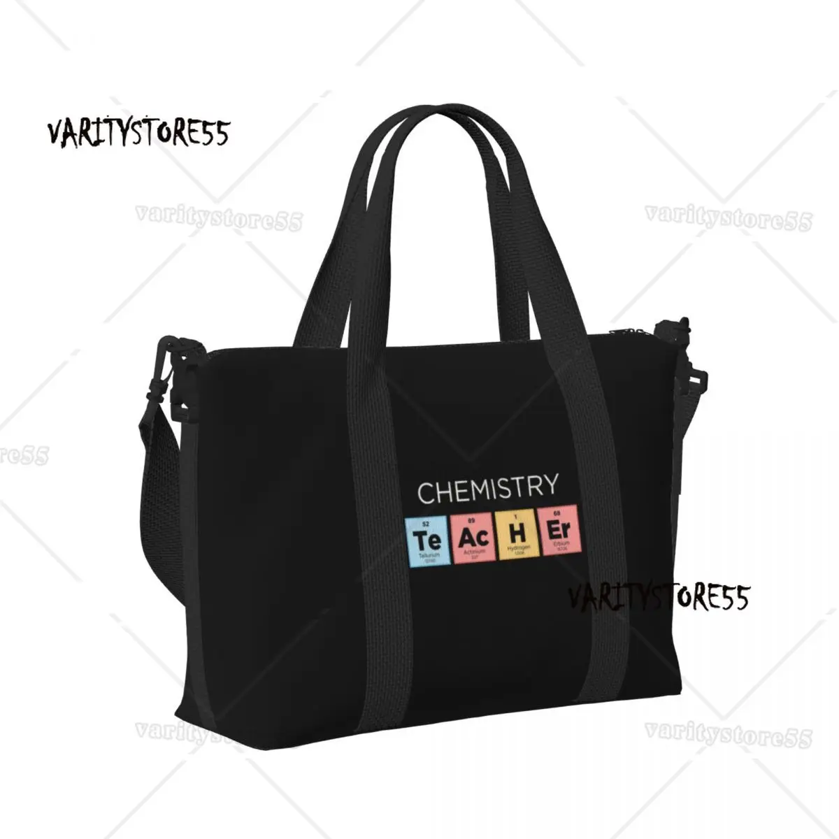 Chemistry Teacher Periodic Table Groceries Tote Shopping Bags Women Big Capacity Science Lab Tech Gym Beach Travel Bags