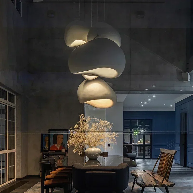 Nordic Wabi Sabi E27 LED Pendant Lights Modern Ceiling Chandelier  for Living Room Bedroom Dining  Loft Hanghing Lamp 3