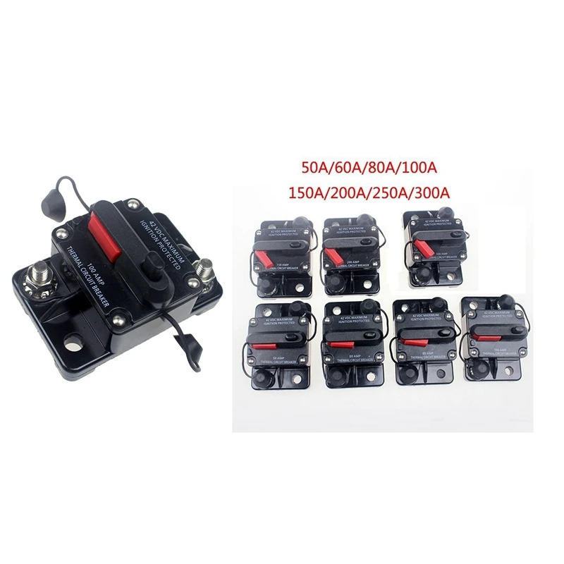 

AMP Circuit Breaker Dual Battery IP67 Waterproof 12V 24V Fuse Manual Reset Car Circuit Breaker