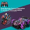 F2 RC Drift Car With Music Led Lights 2.4G Glove Gesture Radio Remote Control Spray Stunt Cars 4WD Electric Children Toys 3