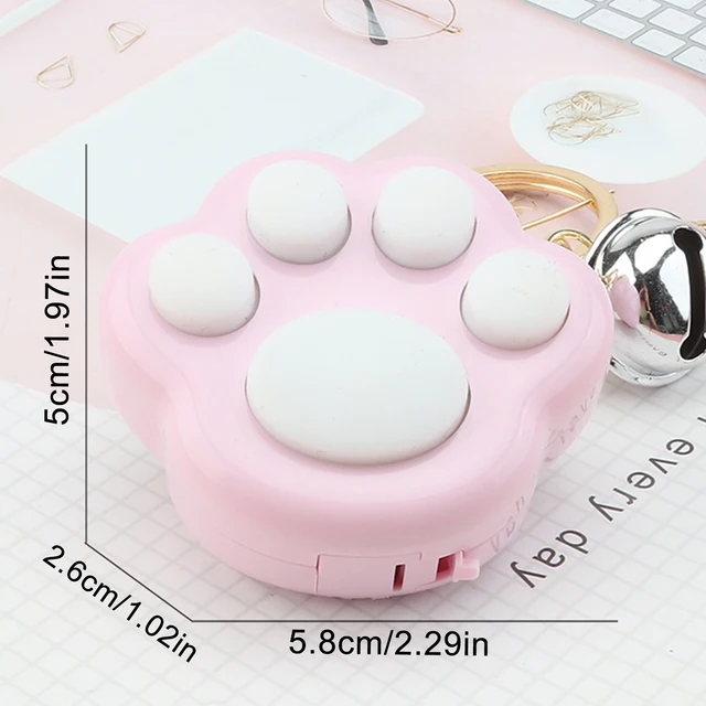 Mini Cat Paw Game Keychain Led Electronic Memory Games For Kids Adults Anti Stress Keychain Anti Stress Fidgetip Kawaii Toys 6