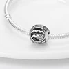 Original 925 Silver Twelve Constellations Leo Aries Virgo Round Charms Beads Fit Qikaola Bracelets DIY Birthday Jewelry Gifts 6