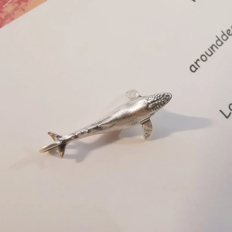 925 Sterling Silver Whale Pendant for Necklace Jewelry Finding Accessories Vintage Necklace Pendants Jewelry
