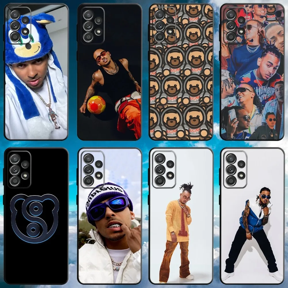 Custodia Per Telefono Rapper O-Zuna Per Samsung S21,S22 Ultra,S20,S30 Plus,S22 Plus,S23,S30 Ultra 5G Soft Black Cover