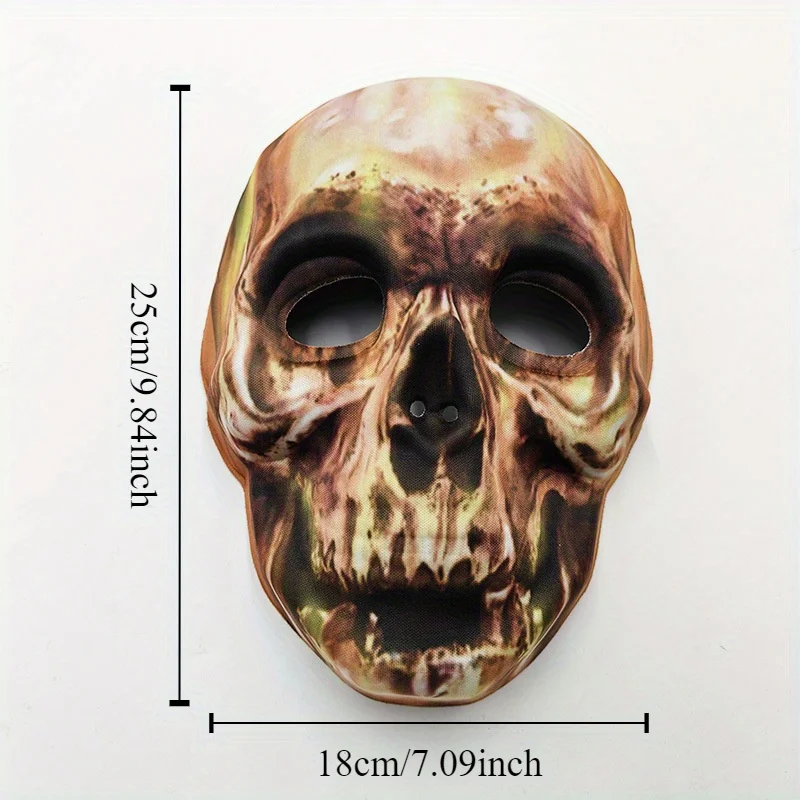 1PC Halloween Skull Terror Mask, Carnival Ball Mask, Atmosphere Mask, Halloween Decoration Prop, Party Mask, Halloween Gift
