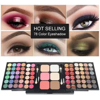 Palette de fards à barrage pailletés, 40/74/78 couleurs, kit de cosmétiques en poudre de Murcia, longue durée, étanche, outils de maquillage pour femmes à la mode, 256 6