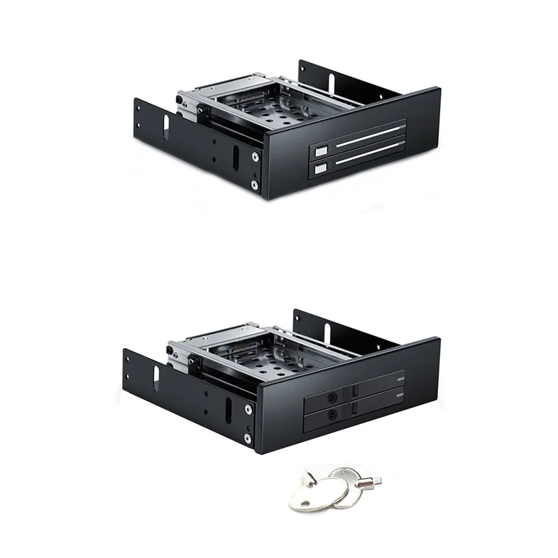 

SEATAY Dual Bay SATA2 Hard Drive HDD & SSD Tray Internal Mobile Rack Enclosure Docking Station Hot Swap Bracket