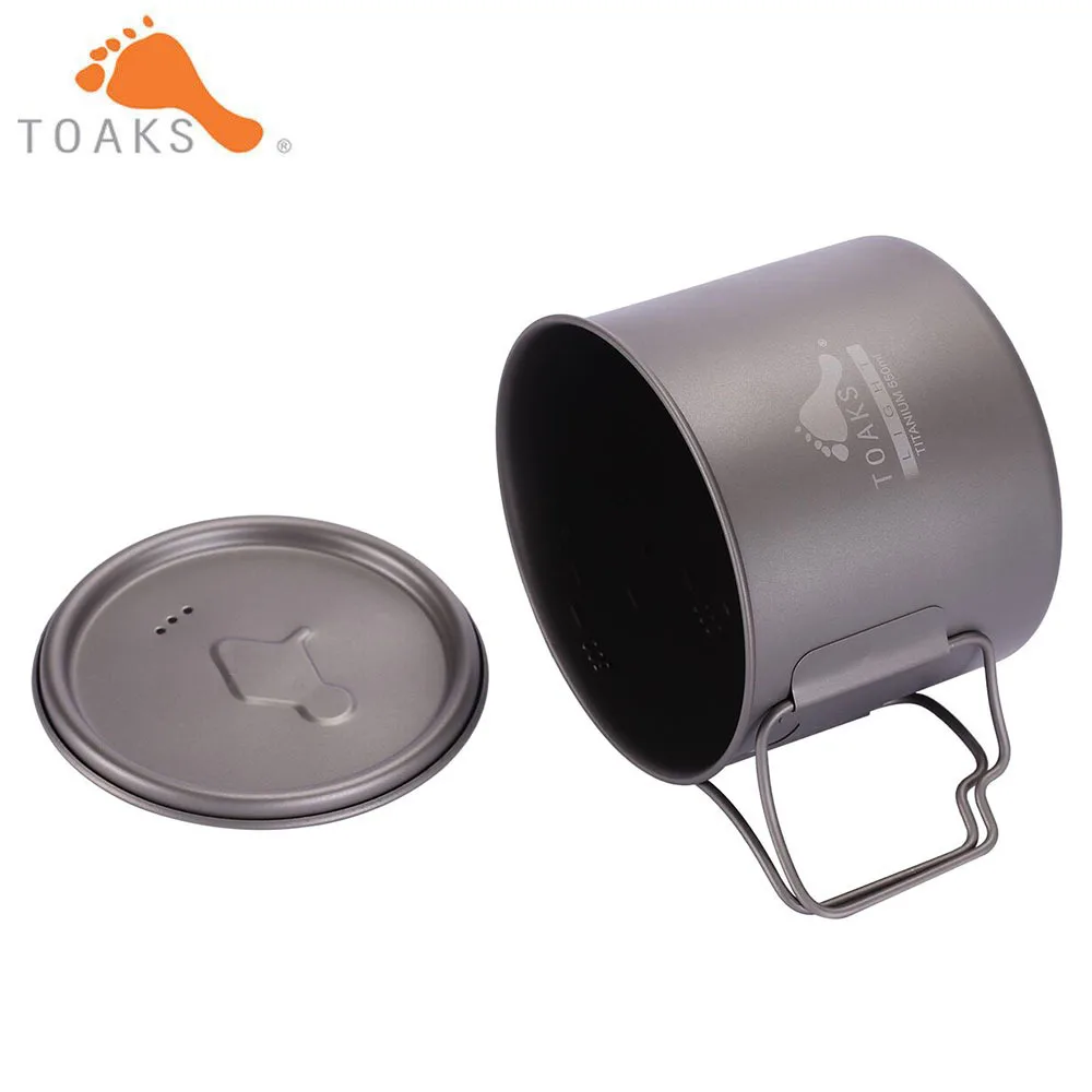 Toaks Titanium Pot 550ml 650ml Ultralight Portable Camping Picnic Pot Cookware 5