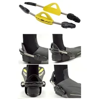 2PCS Spring Fin Straps XS-L Stainless Steel Spring Fin Straps Non-Slip Fin Straps Scuba Diving 2