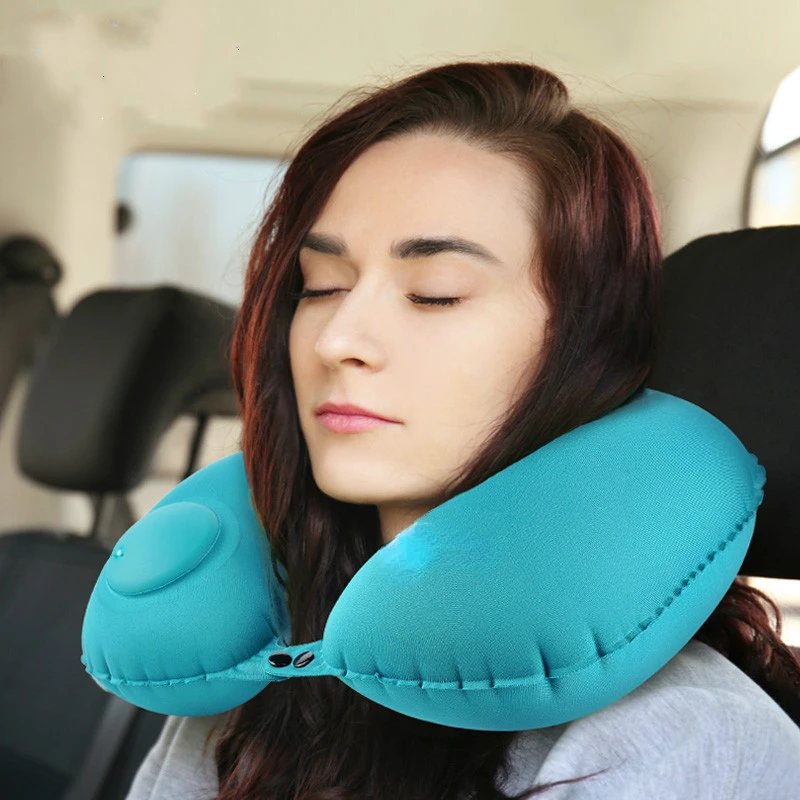 Travel Pillows Airplanes Inflatable Super Light Portable Neck Pillow U