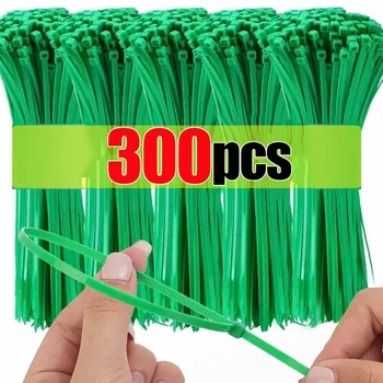 Green Heavy Duty Nylon Cable Ties Multi-Purpose Self-locking Plant Support Tie Home Garden Plant Care Fastener Ties Wholesale