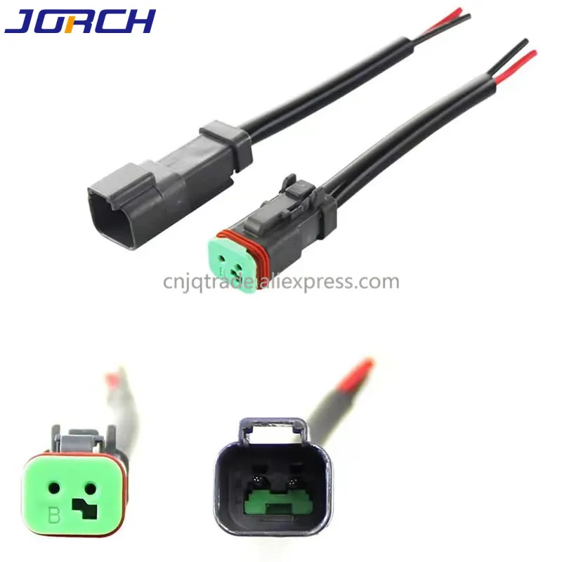 2PinDTseriesmaleandfemalewireharnessconnectorDT062SE005
