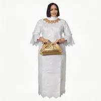 Robe africaine pour femmes, abaya brodée, grande taille, élégante, pour fêtes et cérémonies 4