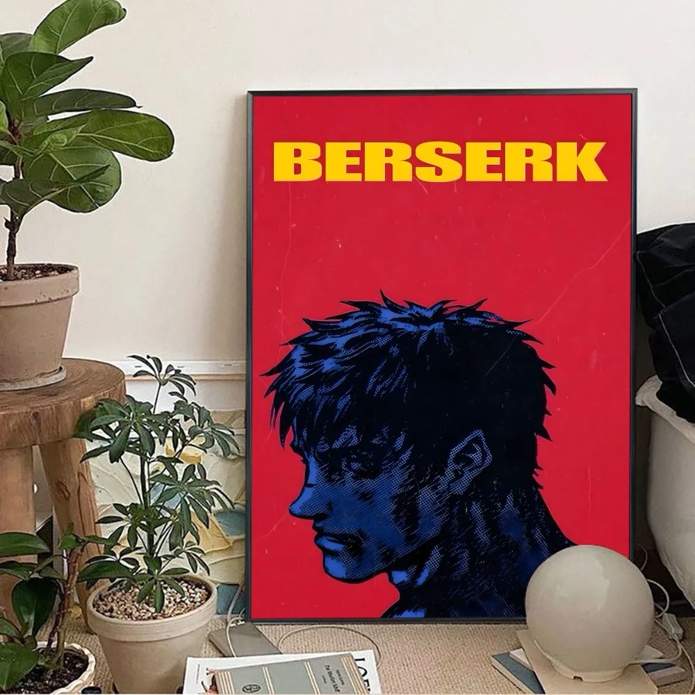 thumbnail image 1 of Póster de Anime B-Berserk-Guts, pintura de arte de pared, cuadro sobre lienzo, decoración del hogar, póster para sala de estar, sin marco, 1 of 5