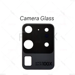 Premium Rear Camera Lens with Frame Bezel Replacement for Samsung Galaxy S20 Ultra (Camera Glass)