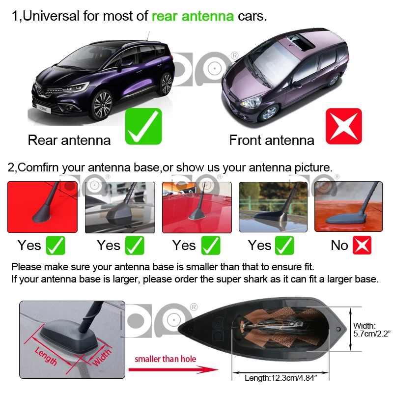 Universal 5D Shark Fin Antenna Auto Car Radio Aerials FM AM Stronger Signal Piano Paint Toyota Yaris Vios Avensis