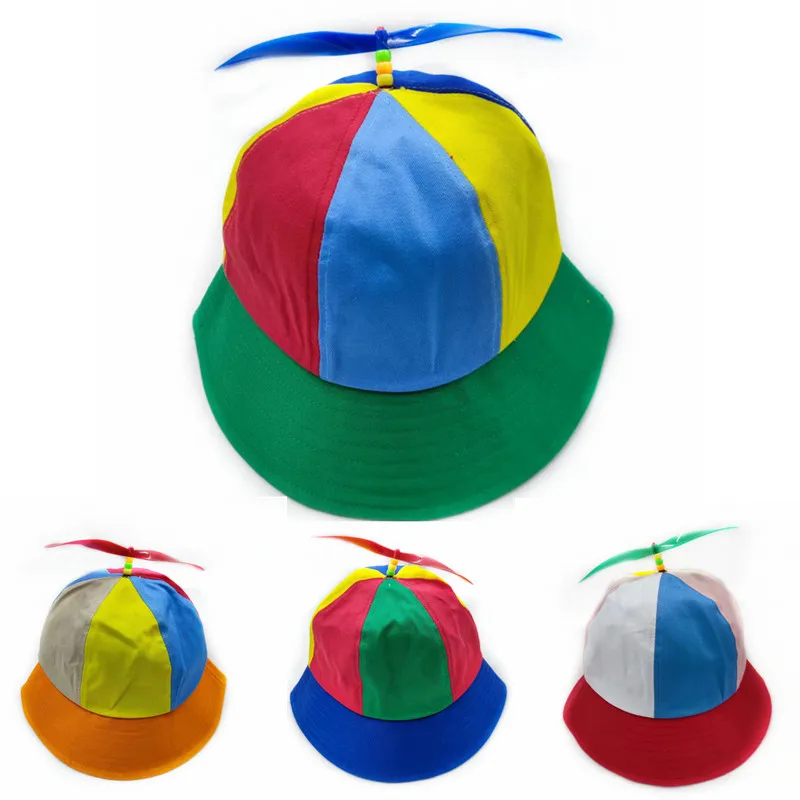 20 Colors Funny Propeller Rainbow Helicopter Baseball Cap Size S&L