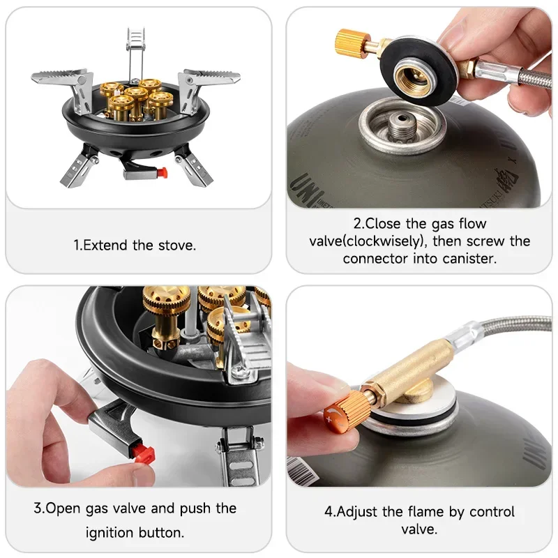 Camping Gas Stove Camping Burner Butane Gas Burner with Piezo Ignition BRS-201A camping cookware