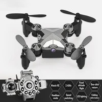 DH-800 Foldable Mini Quadcopter Gravity Sensing Flying Drone 360 Degree Rotating Aerobatics Watch Design Remote Control Aircraft 2