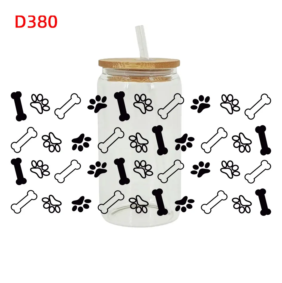 3D UV DTF Transfers Stickers 16oz Cup Wraps Animal Paw Printed For DIY Glass Ceramic Metal Leather Etc Material Surface D380