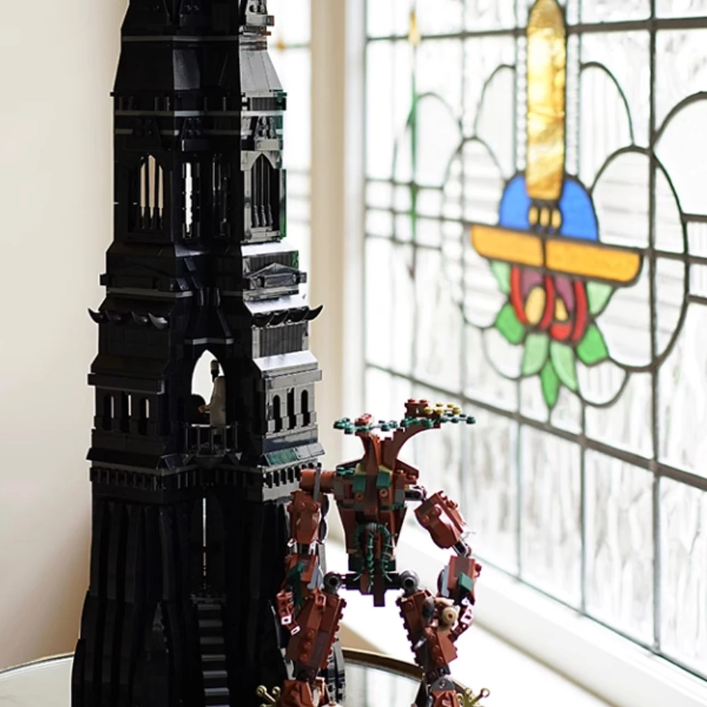 MOC Magical Rings Moc Building Block Creativity Movie Series Orthanc Tower Archi