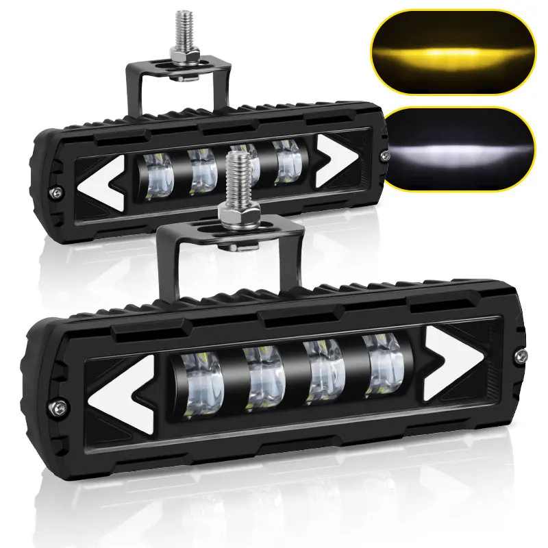 

7D 20W 6 inch LED Light Bar LED Bar Driving Light Offroad 4x4 Work Light White Yellow Fog Light For Car Truck ATV SUV Trailer RV