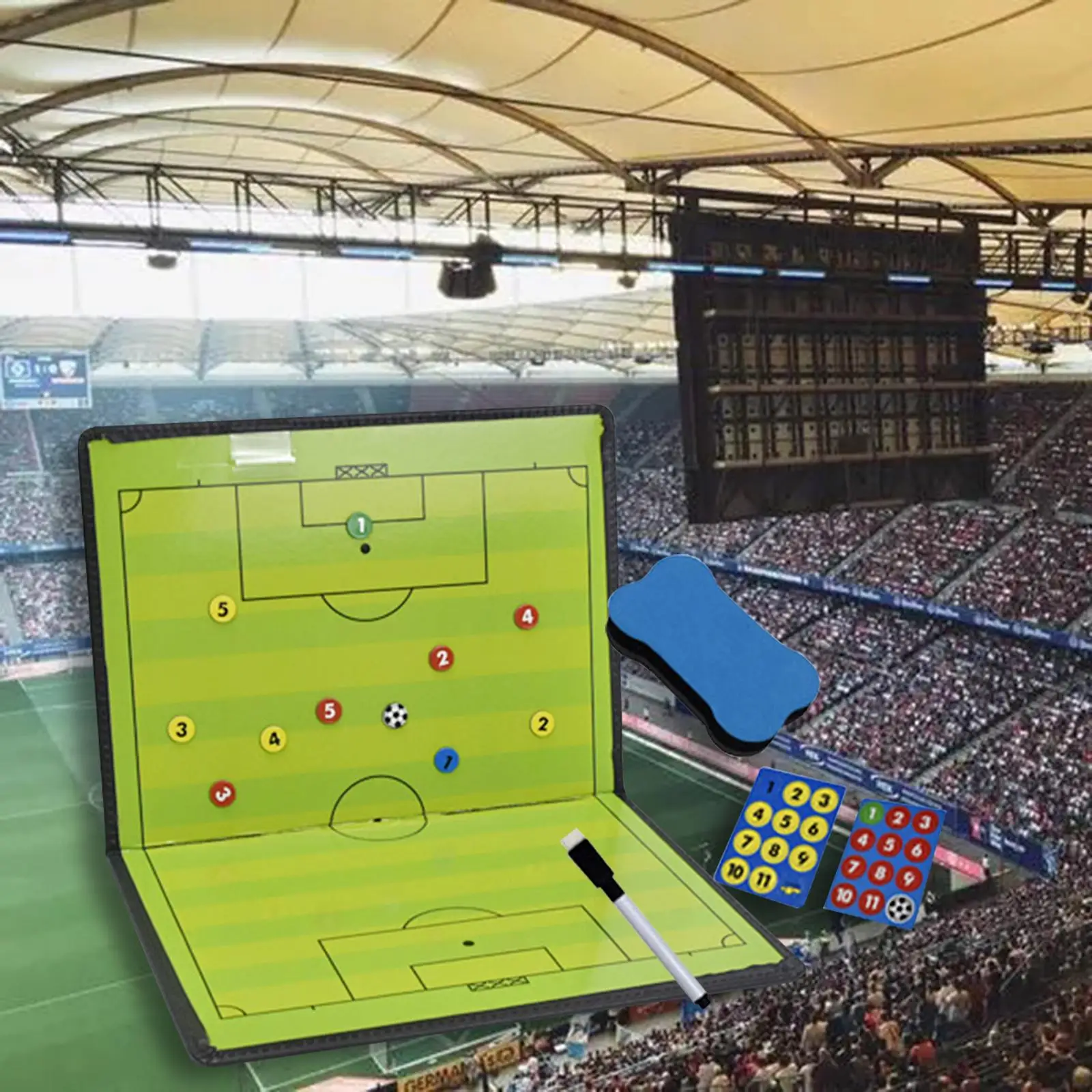 

Football Coaching Board Strategy Board Practice Board with Erasable Marker