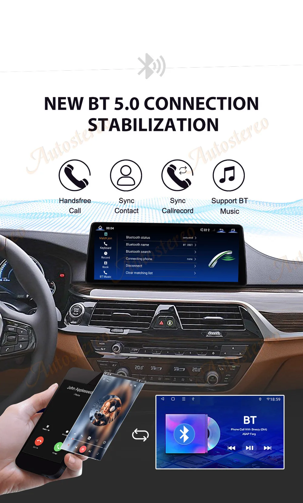 12.9 Ultra Dual BT Carplay Android 13 Car GPS Navigation For BMW 5 G30 G31 2017