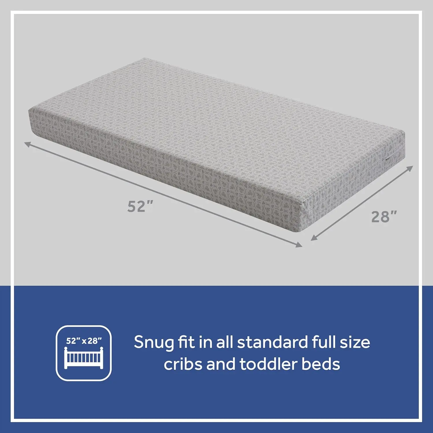 Sealy 2-Stage Dual Firm Antibacterial Foam Baby Crib Mattress & Toddler Bed Mattress, Hypoallergenic Waterproof Memory Foam Crib 2