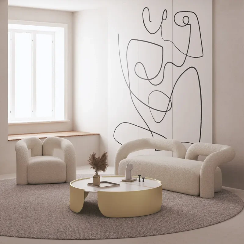 

Loveseat SOFA modern simple cashmere sofa Danish designer style Nordic small sofa negotiation lounge reception sofa lounge sofa