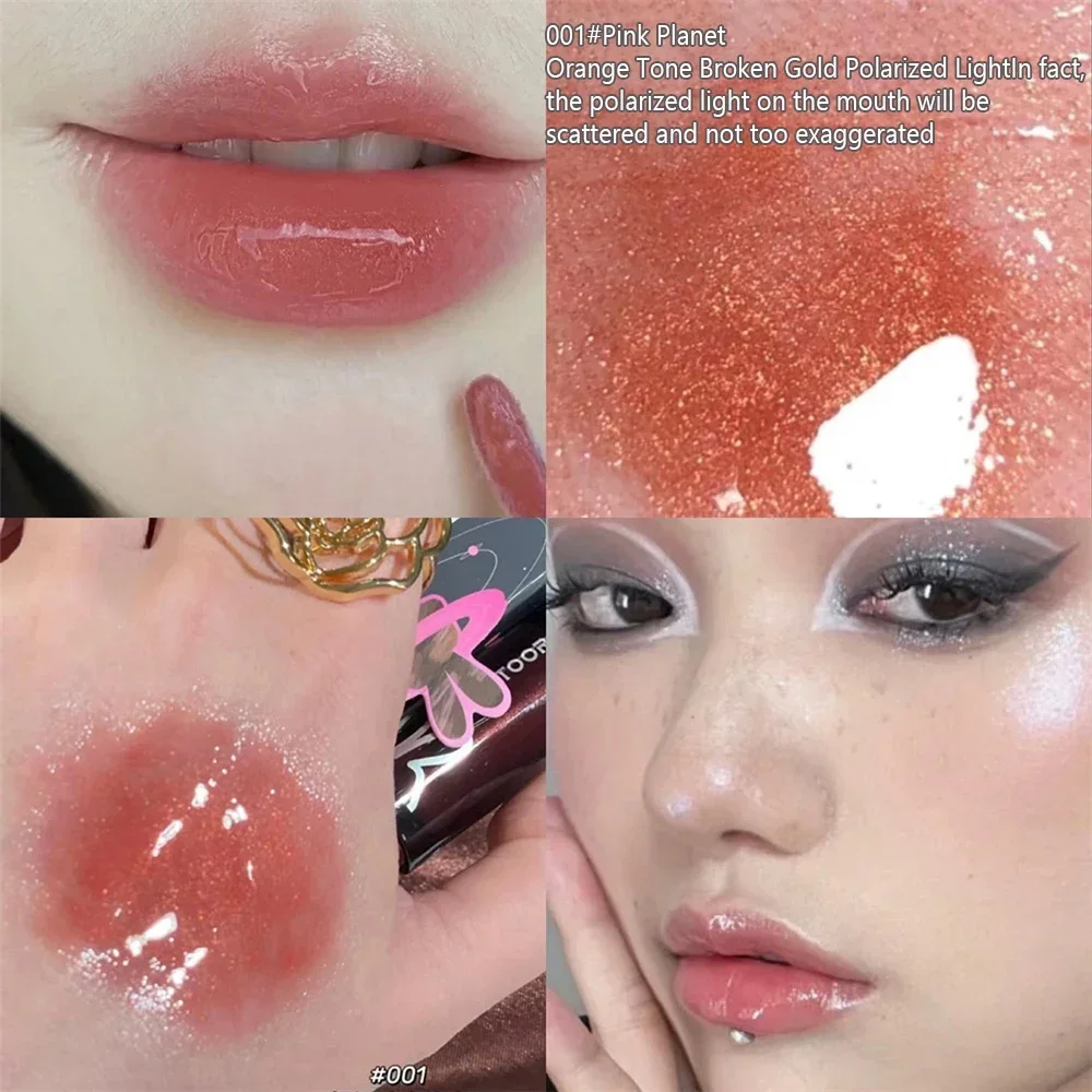 Galaxy Gray Mirror Water Lip Gloss Lip Glaze Shimmer Glass LipOil Liquid Lipstick Waterproof Moisturizing Matte Lips Balm Makeup lip balm lip gloss lip makeup lip glaze lip oil