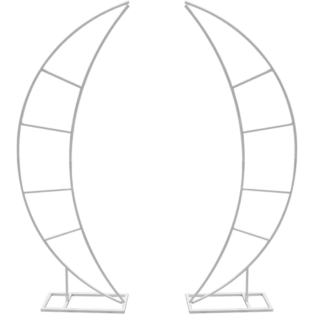 Wedding Moon Archway Backdrop Stand Metal Wedding Background Display Stand 2 Pcs Arch Frame Flowers Greenery Balloon Decoration