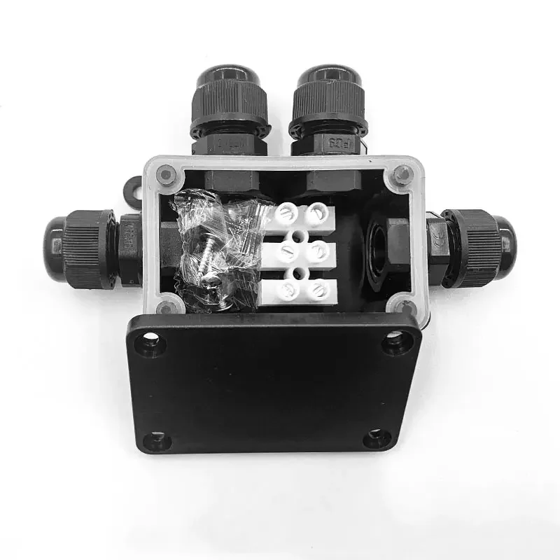 Electrical Junction Box Electrical Box 4 Way IP68 Junction Box 5-9mm Waterproof Electrical Enclosure Block Cable Connecting Protection f Wiring Accessories Connector