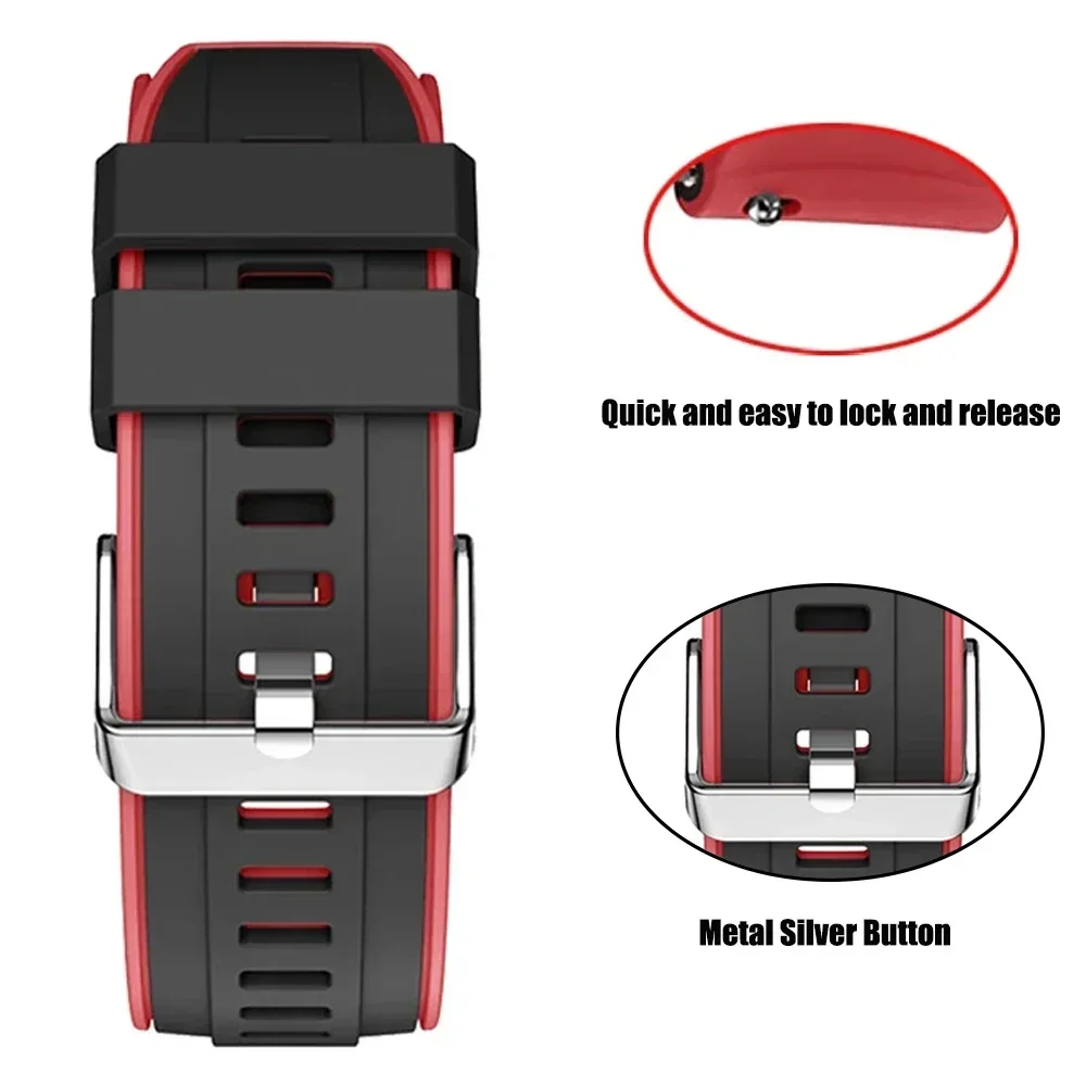 Premium 22mm Soft Silicone Sport Watch Strap – Universal Fit