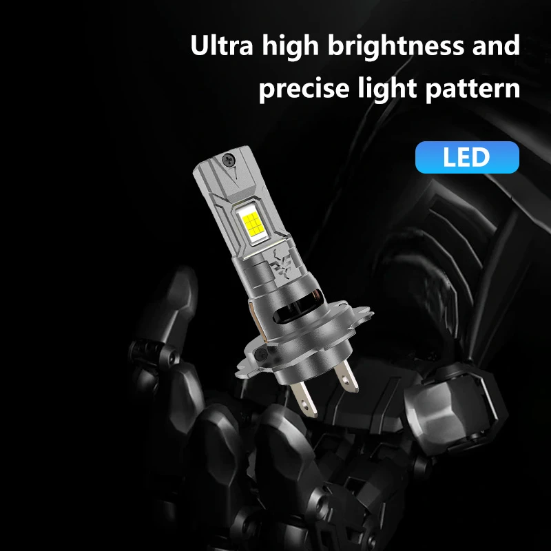 New H7 H4 Led Lights 1:1 Mini Size Car Headlight With Fan 800000LM Super Bright Wireless Turbo Fog Bulb 6000K Automobile Lamp