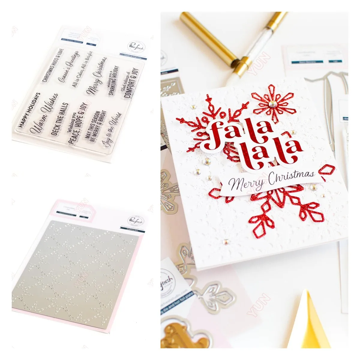 

Basic Banners: Christmas New Arrival Clear Stamps or Metal Cutting Dies Sets for DIY Craft Making Greeting Card Scrapbooking