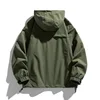 Black Camping Jacket Men Windbreak Coat Plus Size 8XL Fashion Casual Waterproof Jacket Male Solid Color Outerwear Big Size 4