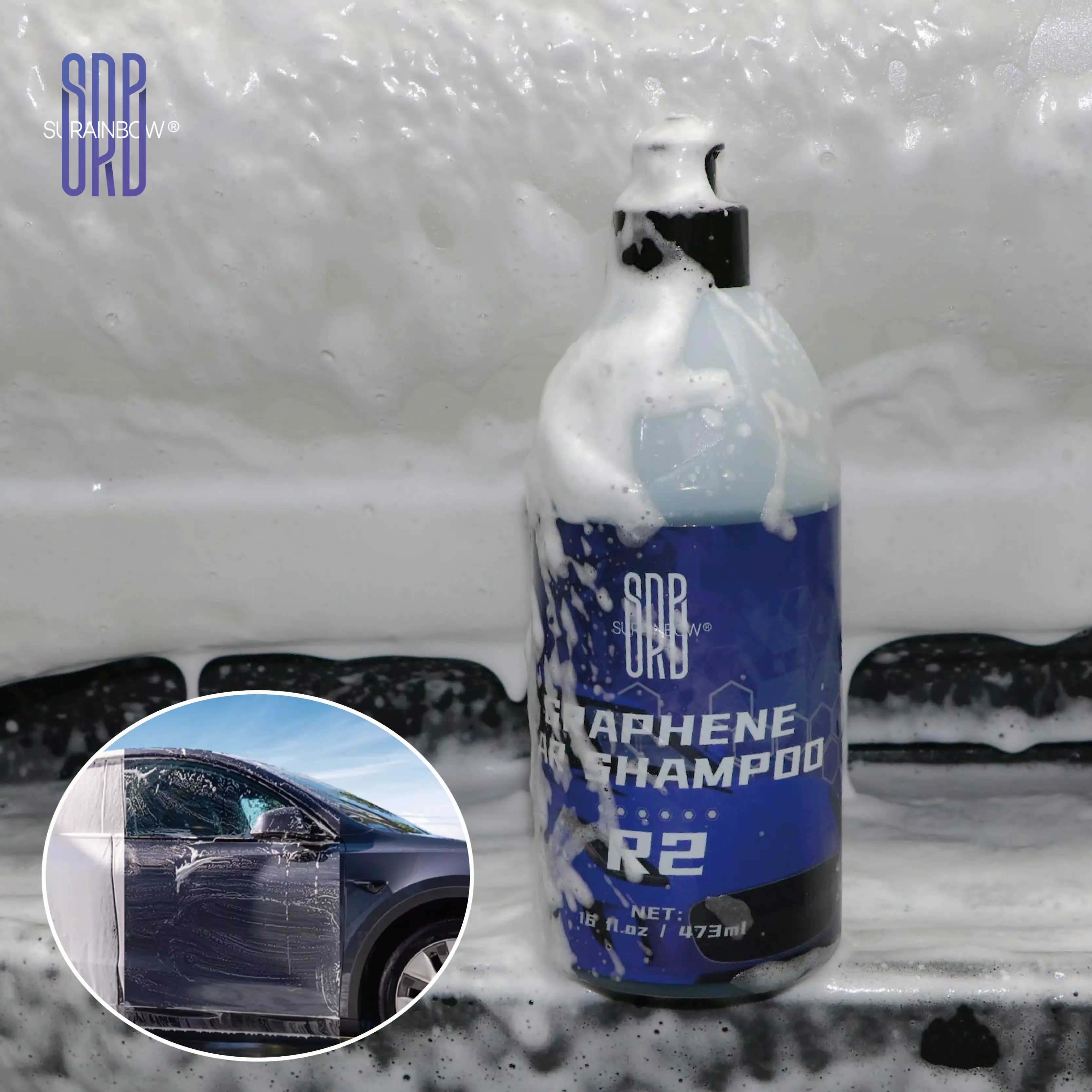 Graphene Car Wash Soap - High Foaming Graphene Infused Car Soap - Ads Hydrophobicity, Powerful Cleaner & Protection,16 oz/473 ml 6