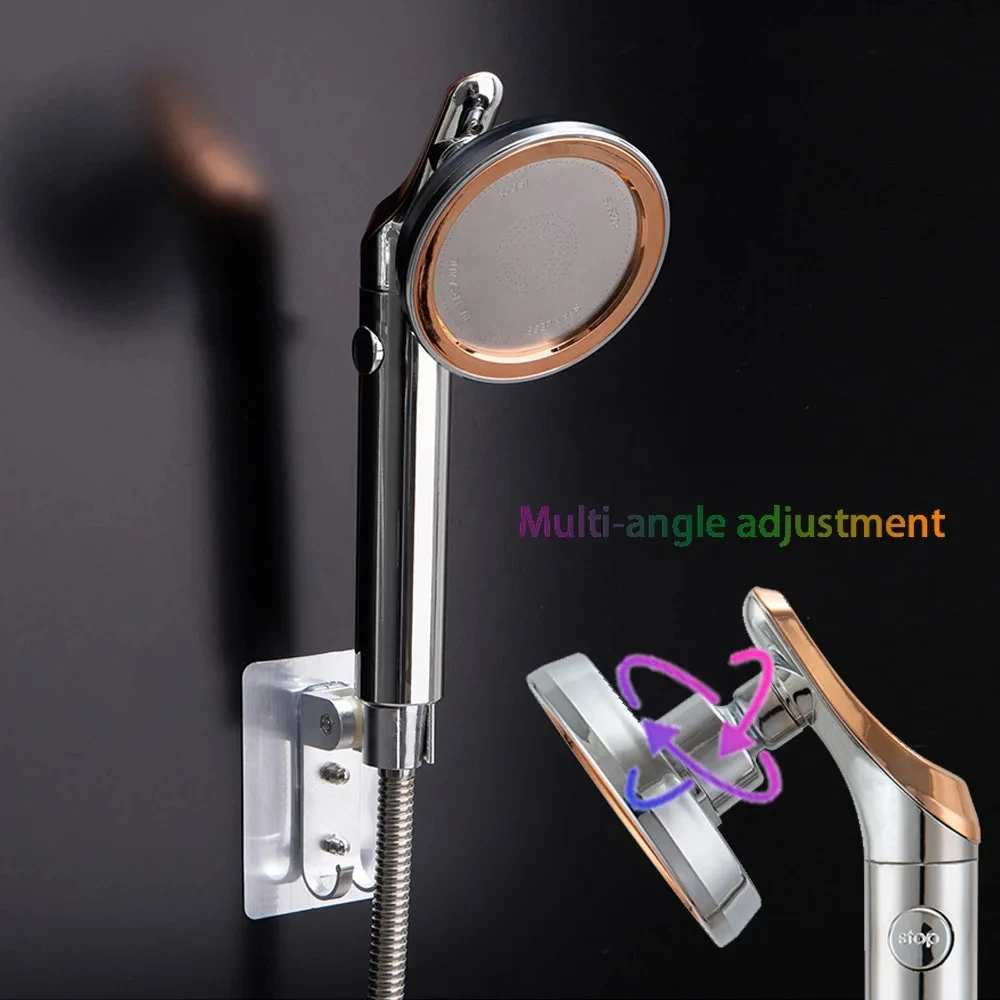 Rainfall Large Bath Shower Head With Button Portable High Pressure Waterfall For Bathroom Accessories 3