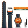 Blue orange silver