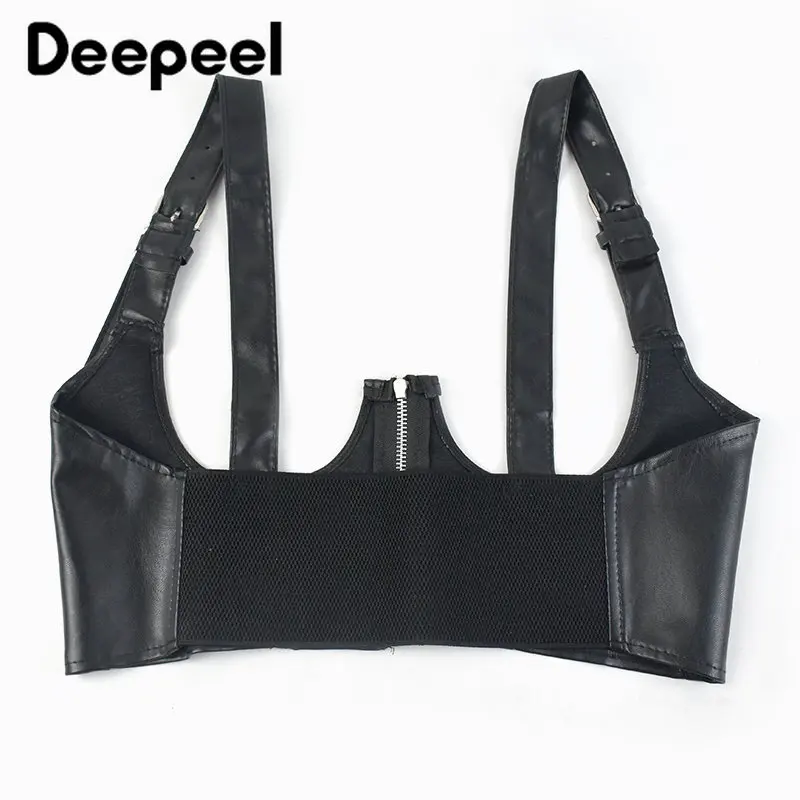 Bretelles Noires avec Corset Décoratif, Cummerbunds, Sangle de Réglage, Corsets Mode, Environnemental Punk, Ceinture Sexy, 80-100cm, 1Pc