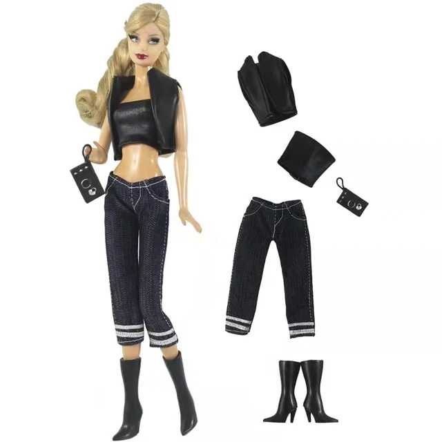 Tenues de poupée pour Barbie, noir et blanc, vêtements de bureau, manteau  et pantalon, accessoires pour poupées BJD, 1/6 - AliExpress