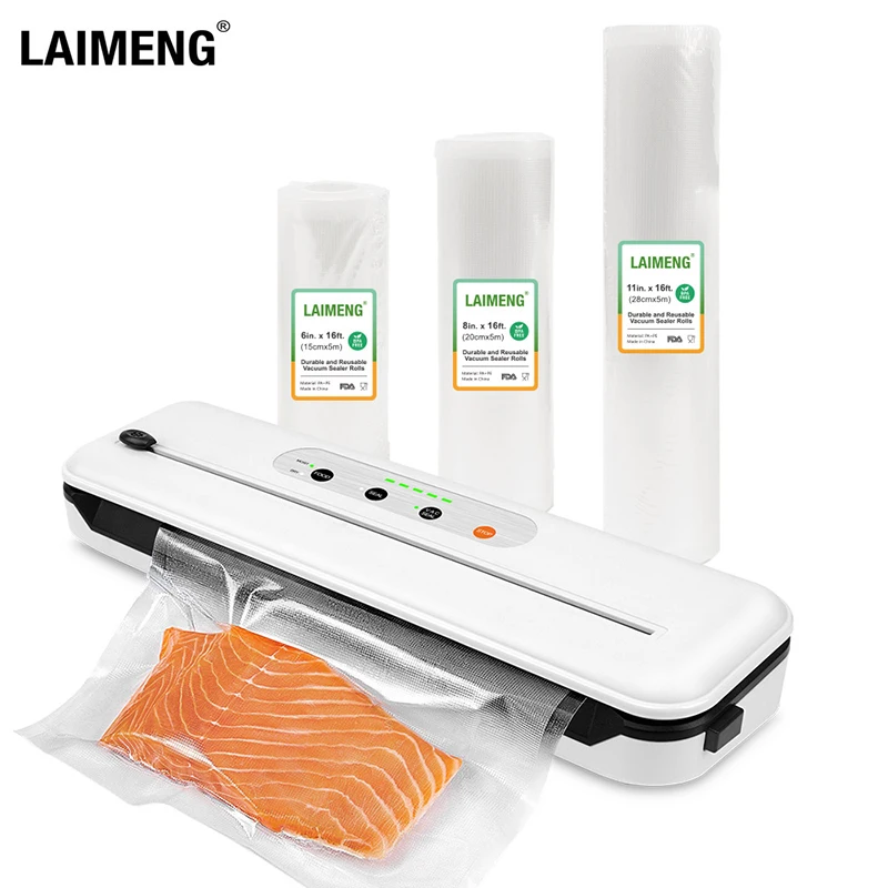 LAIMENG Vacuum Packing Machine Sous Vide Vacuum Sealer For Food Storage Vacuum Packed Bags Vacuum Sealed Roll Foil S281