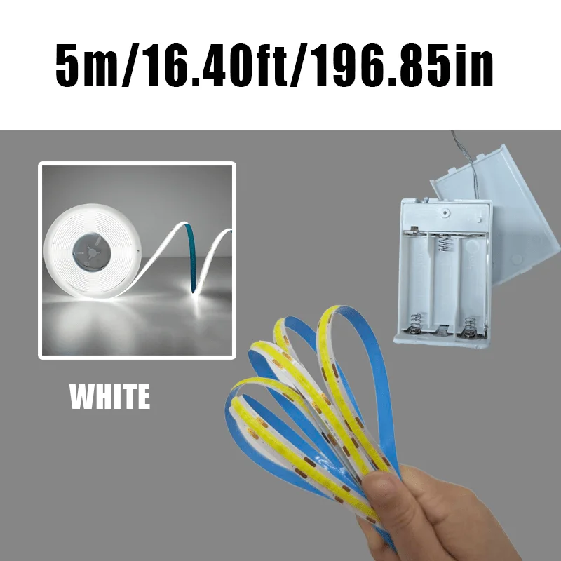 ตัวเลือกสินค้า ไฟ LED ยืดหยุ่น COB 5V สีสันสดใส สำหรับตกแต่งบ้านและงานปาร์ตี้