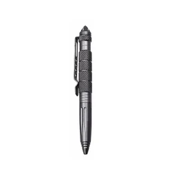 BOOIU Multifunctional Aluminum Tactical Survival Pen with Glass Breaker (Grey)