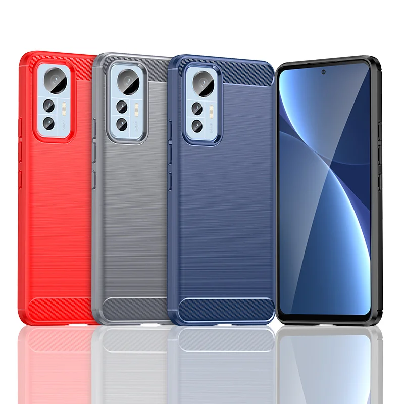 

Чехол из углеродного волокна для Xiaomi 12 Lite, чехол для Xiaomi Mi 12 Lite, мягкий силиконовый чехол для телефона Xiaomi 12 Lite