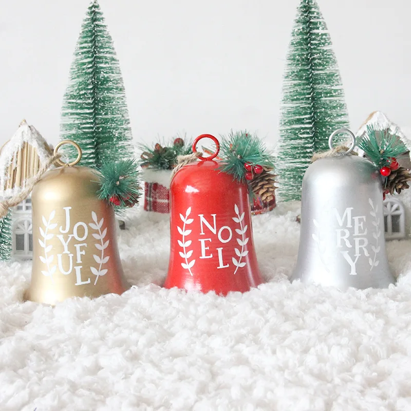 

Christmas Jingle Bells Craft Bells Star Cutouts Christmas Anniversary Bells with Holly Berry for Christmas Tree Decor